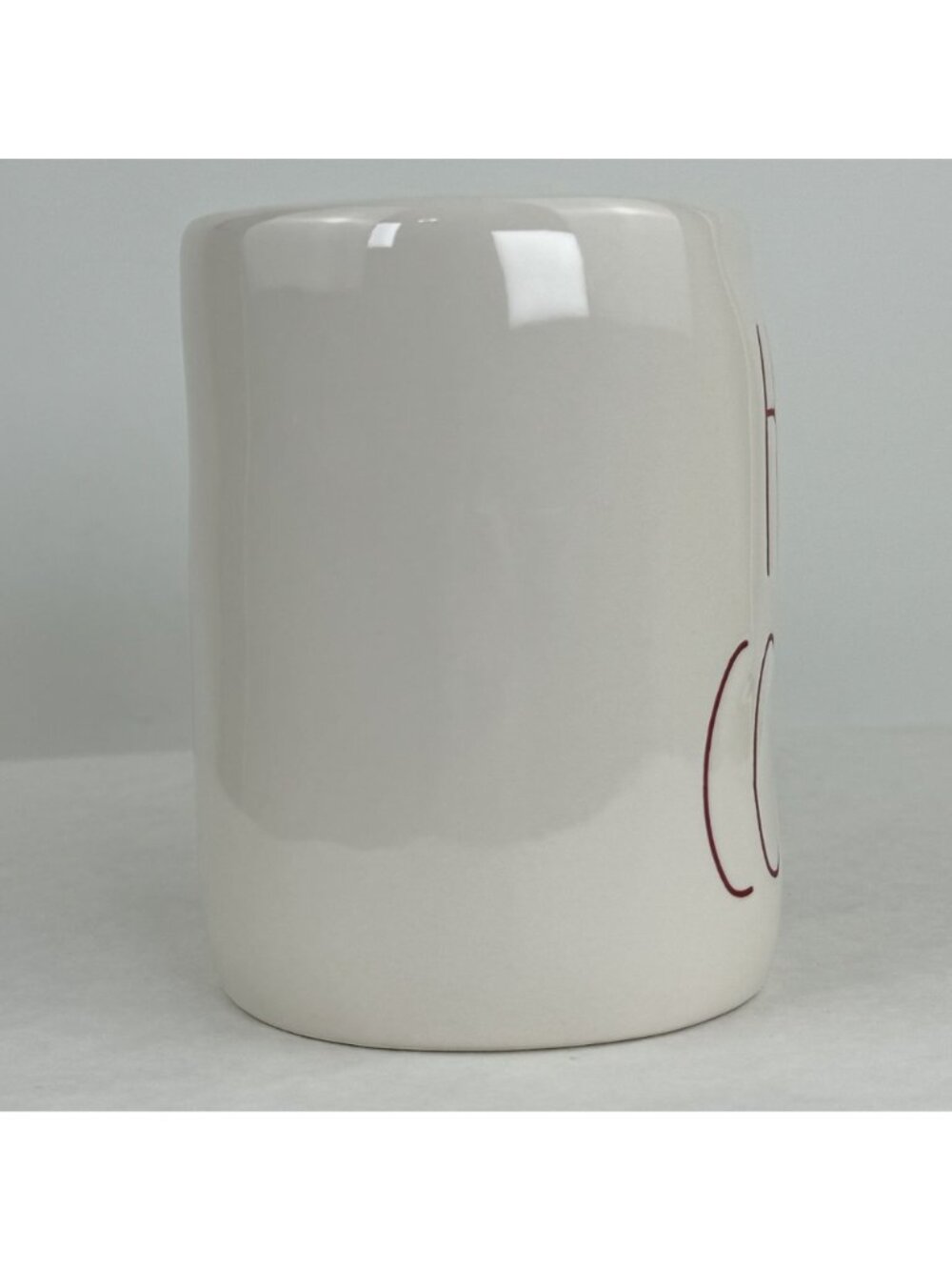 Rae Dunn Artisan Collection Hot Cocoa Mug 16 Oz White Ceramic Red Letters 4.5" - Picture 4 of 9
